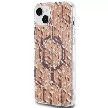 Coque rigide Guess GUHMP15SHGCUSTGW pour iPhone 15 / 14 / 13 6,1 inch marron IML GCube MagSafe