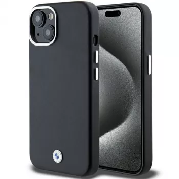 BMW coque rigide Signature Wrapped Metal MagSafe pour iPhone 15 / 14 / 13 6,1 inch noire