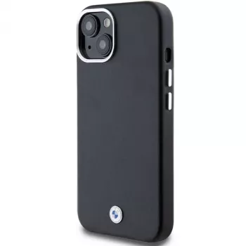 BMW coque rigide Signature Wrapped Metal MagSafe pour iPhone 15 / 14 / 13 6,1 inch noire