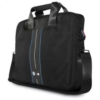 BMW sacoche pour ordinateur portable 16 pouces noir nylon bande bleue