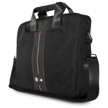 BMW sacoche pour ordinateur portable 16 pouces noir nylon bande rouge