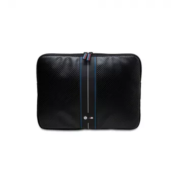 Housse d'ordinateur portable BMW Sleeve BMCS14COMSCAKL 14 pouces Carbon Blue Stripes noire