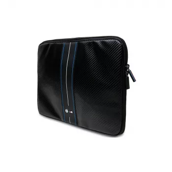 Housse d'ordinateur portable BMW Sleeve BMCS14COMSCAKL 14 pouces Carbon Blue Stripes noire