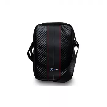 Coque arrière BMW M Motorsport carbone rayures rouges pour Apple iPhone 8/7/6s/6