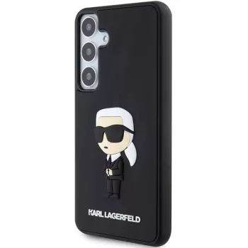 Coque rigide Karl Lagerfeld KLHCS24S3DRKINK S24 S921 3D Rubber Ikonik pour Samsung Galaxy S24 noire
