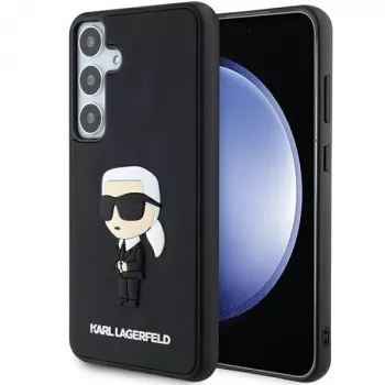Coque rigide Karl Lagerfeld KLHCS24M3DRKINK 3D Rubber Ikonik pour Samsung Galaxy S24+ noire