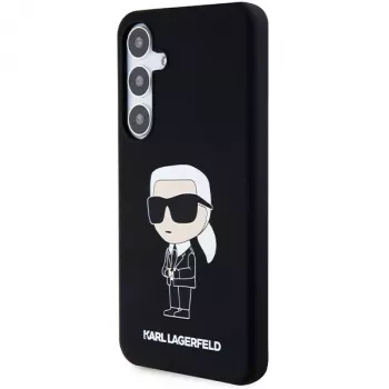 Coque en silicone Karl Lagerfeld KLHCS24MSNIKBCK Ikonik pour Samsung Galaxy S24+ (SM-S926) - Noire