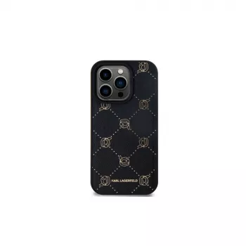 Coque arrière Karl Lagerfeld KLHMP15LPGKHPHK iPhone 15 Pro 6,1 inch noire MagSafe Karl Head