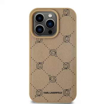Coque arrière Karl Lagerfeld KLHMP15LPGKHPHE iPhone 15 Pro 6,1 inch beige MagSafe Karl Head