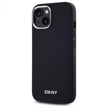 DKNY DKHMP15SPSCMCLK iPhone 15 6,1 inch Noir Coque rigide logo uni MagSafe