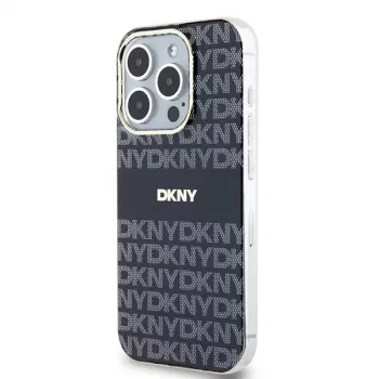 DKNY DKHMP15XHRHSEK Coque rigide IML Mono & Stripe MagSafe noire pour Apple iPhone 15 Pro Max 6,7 pouces