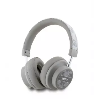 Casque Bluetooth circum-auriculaire sans fil DKNY motif à carreaux V5.3 beige