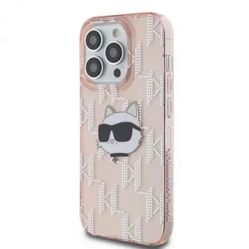 Coque rigide Karl Lagerfeld KLHCP14XHKLPCHP pour iPhone 14 Pro Max 6,7 inch rose IML Choupette Head & Monogram