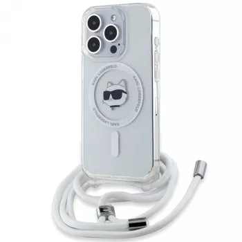 Coque rigide MagSafe Karl Lagerfeld KF002085 pour iPhone 14 Pro 6,1 inch transparente IML Choupette Head & Cord