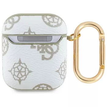 Guess GUA2PG4GPH Coque AirPods 1/2 blanche 4G Hook