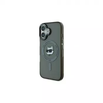 Coque rigide Karl Lagerfeld KLHMP16MHLSCHK IML Metal Choupette Head MagSafe pour iPhone Plus 6,7