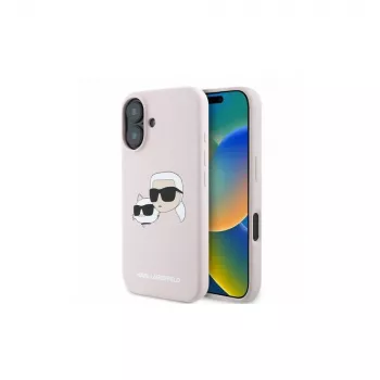 Coque rigide en silicone Karl Lagerfeld KLHMP16SSKCHPPLP pour iPhone 16 6,1