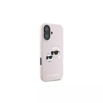 Coque rigide en silicone Karl Lagerfeld KLHMP16SSKCHPPLP pour iPhone 16 6,1