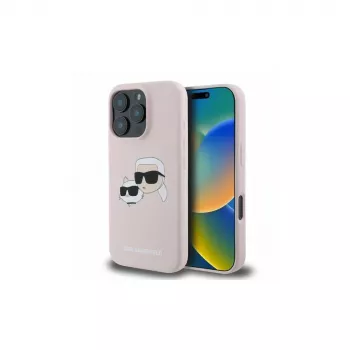 Coque rigide en silicone Karl Lagerfeld KLHMP16XSKCHPPLP pour iPhone 16 Pro Max 6,9