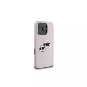 Coque rigide en silicone Karl Lagerfeld KLHMP16XSKCHPPLP pour iPhone 16 Pro Max 6,9