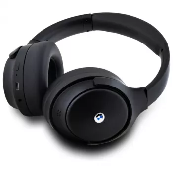 Casque Bluetooth supra-auriculaire BMW avec réduction active du bruit, noir, logos métal