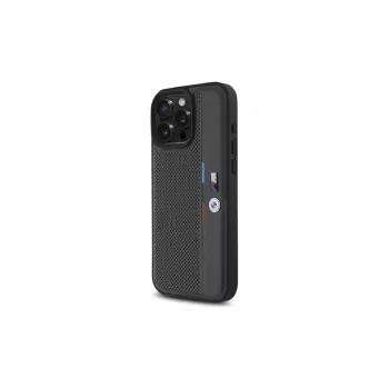 BMW coque rigide M Perforated Tricolor Detail Line pour Apple iPhone 16 Pro Max 6,9 pouces - anthracite