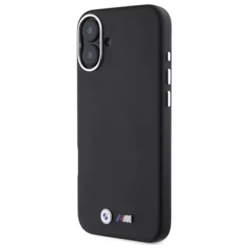 Coque rigide métal MagSafe BMW M Collection Smooth Full Wrapped pour iPhone 16 Plus 6,7 inch - Noir