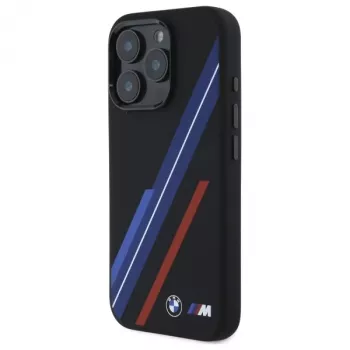 Coque rigide silicone MagSafe BMW BMHMP16X23SSPK pour iPhone 16 Pro Max 6,9 inch noire Random Lines