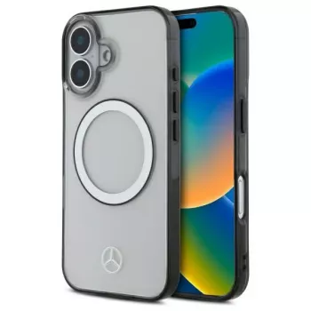 Coque rigide transparente Mercedes-Benz MEHMP16S23HUOKC pour iPhone 16 6,1