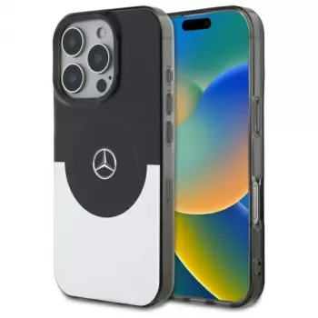 Coque rigide Mercedes-Benz MEHMP16L23HBIGK Double Layer BiColor MagSafe pour iPhone 16 Pro 6,3