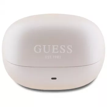 Guess Capsule Printed Logo - Écouteurs Bluetooth TWS ANC & ENC + boîtier de charge (rose)