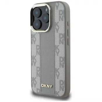 DKNY Checkered Pattern Coque MagSafe pour iPhone 16 Pro Max - beige
