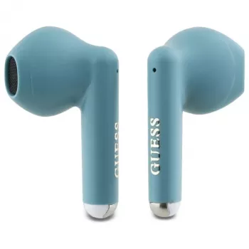 Guess écouteurs sans fil TWS Bluetooth logo Classic imprimé avec boîtier de charge (turquoise)