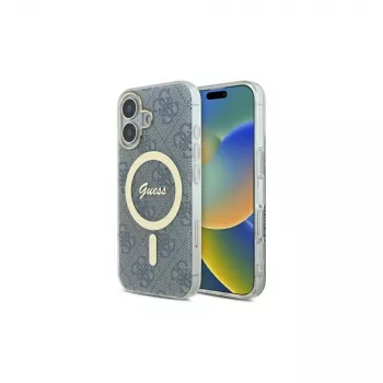 Guess GUHMP16SH4STB iPhone 16 6,1 inch coque rigide IML 4G MagSafe bleue