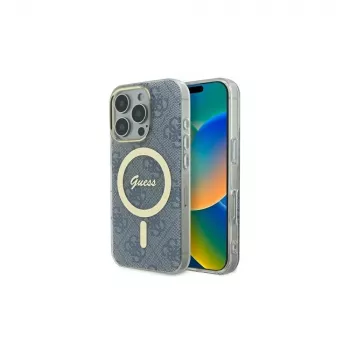 Guess GUHMP16LH4STB coque rigide pour Apple iPhone 16 Pro 6,3 inch bleue IML 4G MagSafe