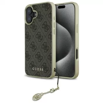 Guess GUHCP16MGF4GBR iPhone 16 Plus 6,7 inch coque rigide marron collection 4G Charms