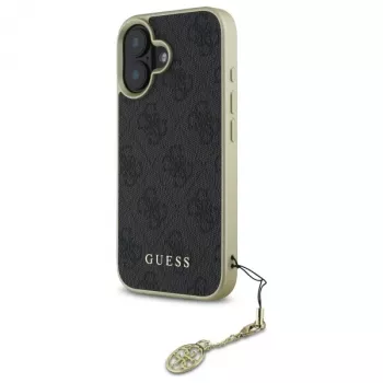 Guess GUHCP16SGF4GGR iPhone 16 6,1 inch coque rigide noire collection 4G Charms