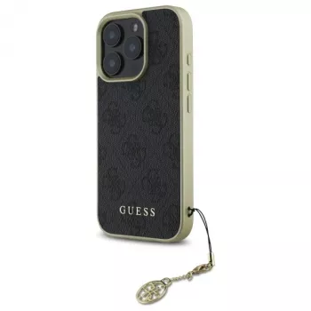 Guess GUHCP16XGF4GGR iPhone 16 Pro Max 6,9 inch coque rigide noire collection 4G Charms