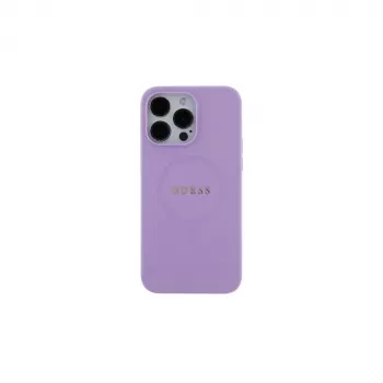 Guess GUHMP16SPSAHMCU iPhone 16 6,1 inch coque rigide violette Saffiano MagSafe