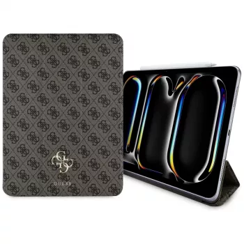 Guess GUFC13PM24PS4SGW Étui folio magnétique 4G Big Logo pour iPad Pro 13 M4 2024 / M5 2025 marron