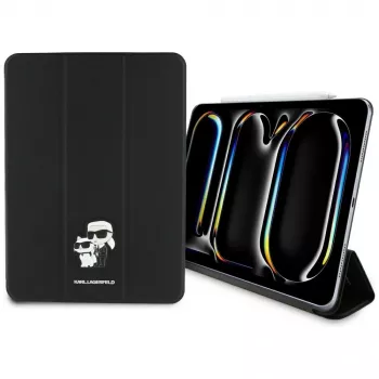 Étui à rabat Karl Lagerfeld KLFC11PM24SAKCK pour iPad Pro 11 M4 2024 / M5 2025 noir Saffiano magnétique Karl & Choupette
