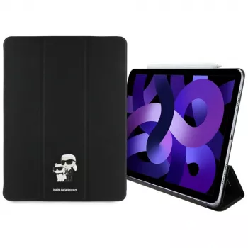 Étui à rabat Karl Lagerfeld KLFC13RM24SAKCK pour iPad Air 13 M2 2024 / M3 2025 / M4 2026 noir Saffiano magnétique Karl & Choupette