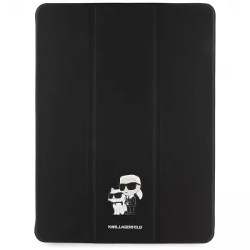 Étui à rabat Karl Lagerfeld KLFC13RM24SAKCK pour iPad Air 13 M2 2024 / M3 2025 / M4 2026 noir Saffiano magnétique Karl & Choupette