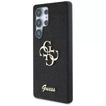 Coque Guess Fixed Glitter Big 4G Metal Logo pour Samsung Galaxy S25 Ultra (noir)