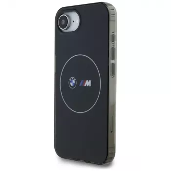 Coque MagSafe BMW IML Metal White Circle pour iPhone 16e / 17e, noire