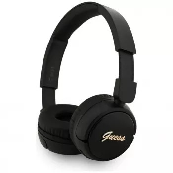 Casque sans fil Guess Metal Logo Script Bluetooth 5.3 over-ear noir
