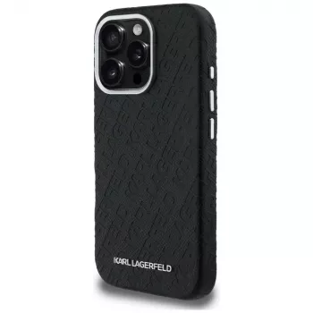 Coque KARL LAGERFELD FW Stamped KarlMagSafe pour iPhone 16 Pro noire