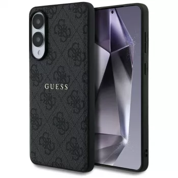 Coque MagSafe Guess 4G Ring Classic Logo pour Samsung Galaxy S25 Edge (noire)