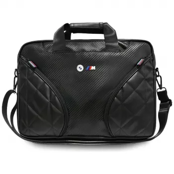Sac à dos pour ordinateur portable BMW Carbon Pockets & Metal Logo 16 inch noir