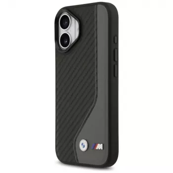 Coque MagSafe BMW M Carbon Logo pour iPhone 17 anthracite